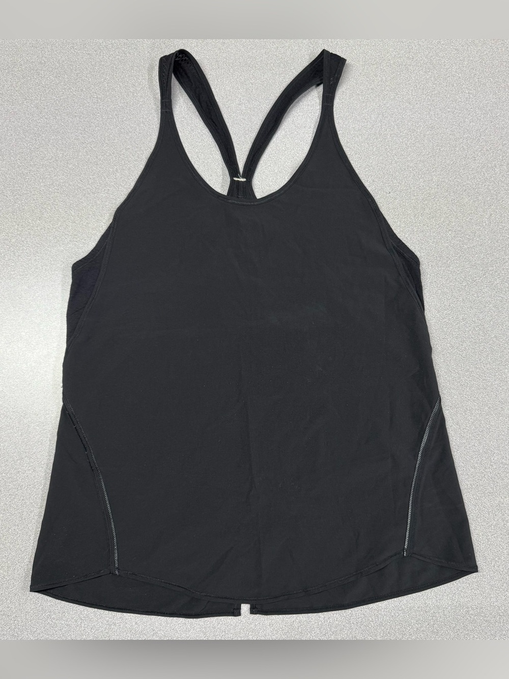 Lululemon Black Racerback Tank Top Open Back Detail Athletic Gym Workout Running